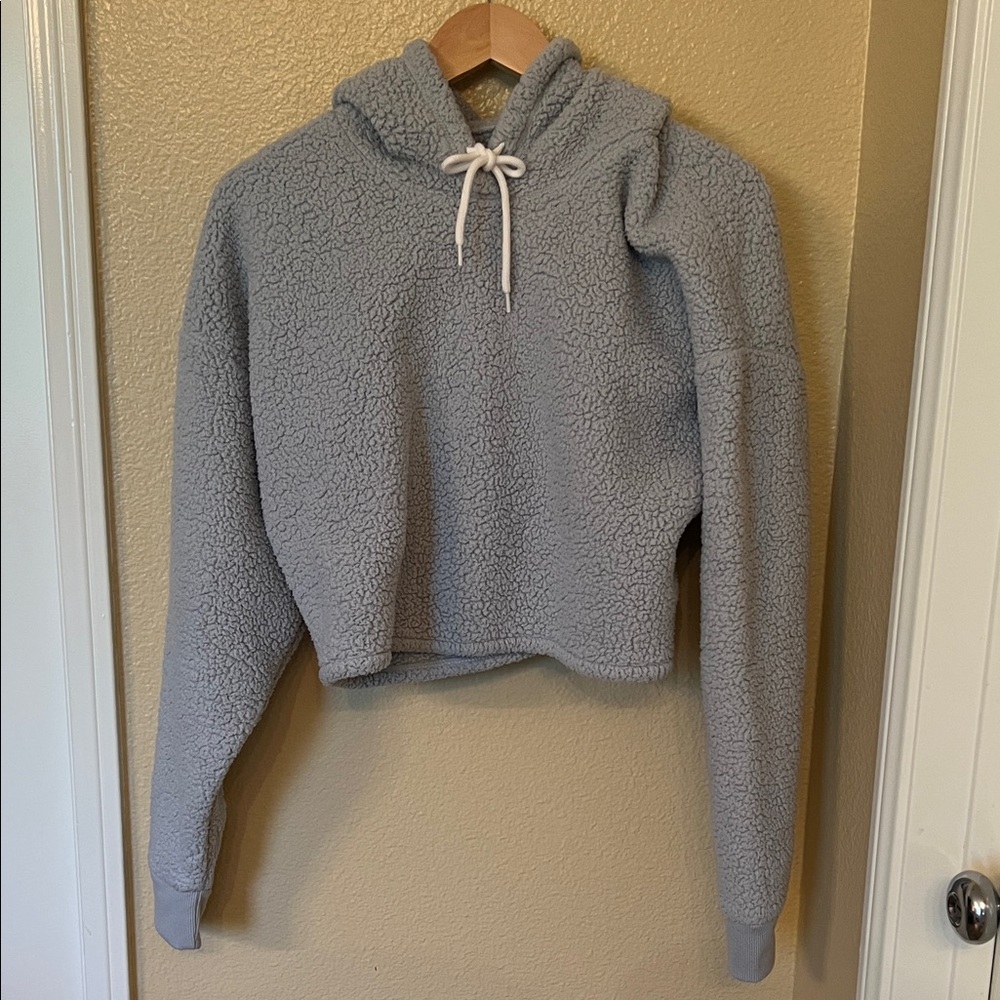 Gilly Hicks Light Gray Sherpa Hoodie